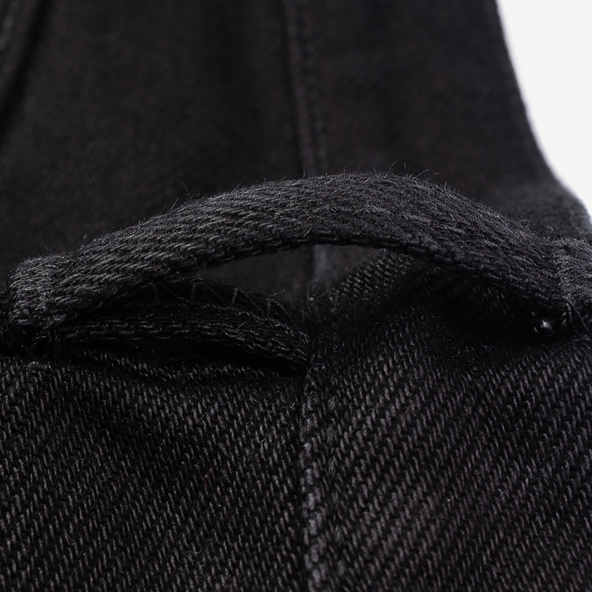 IH-555S-SBG - 21oz Selvedge Denim Slim Cut Jeans - Superblack (Fades To Grey)
