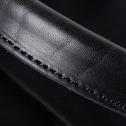 IHE-24-BLK - 21oz Denim and Buttero Leather Holdall - Superblack