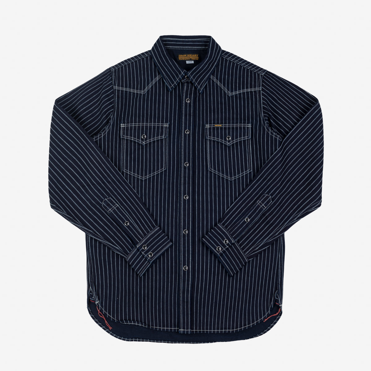 アク　アイアンハート　IHSH-61　MILITARY SHIRTS　M Iron Heart - IHSH-419-BLK - 5oz Selvedge Short Sleeved
