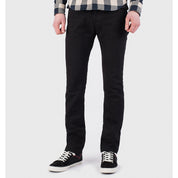 IH-555S-SBG - 21oz Selvedge Denim Slim Cut Jeans - Superblack (Fades To Grey)