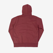 14oz Ultra Heavyweight Loopwheel Cotton Zip Up Hoodie - Burgundy