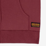 14oz Ultra Heavyweight Loopwheel Cotton Zip Up Hoodie - Burgundy