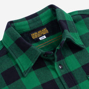 IHSH-468-GRN - FW-26 - Ultra Heavy Flannel Buffalo Check Work Shirt - Green