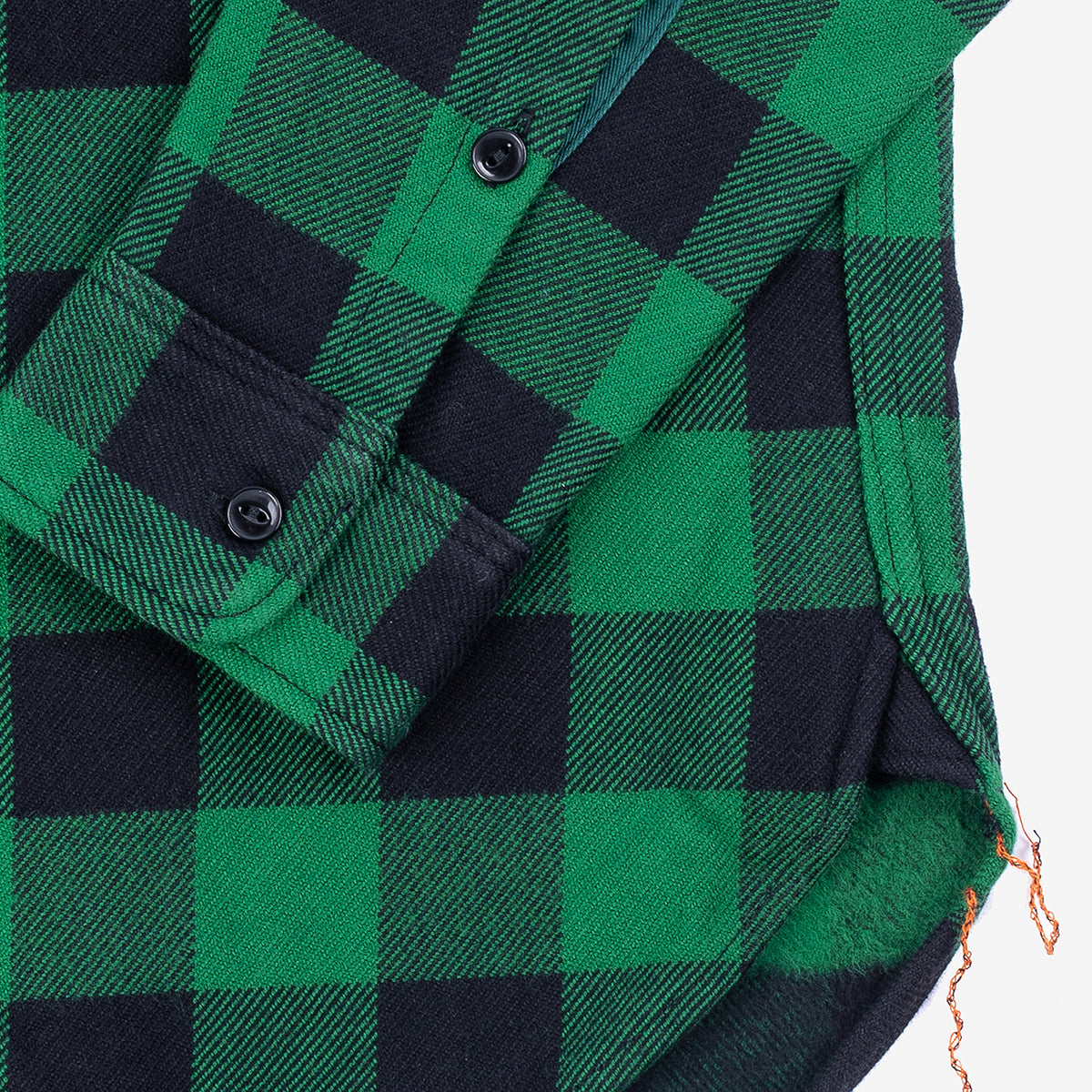 IHSH-468-GRN - FW-26 - Ultra Heavy Flannel Buffalo Check Work Shirt - Green