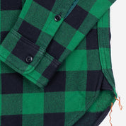 IHSH-468-GRN - FW-26 - Ultra Heavy Flannel Buffalo Check Work Shirt - Green