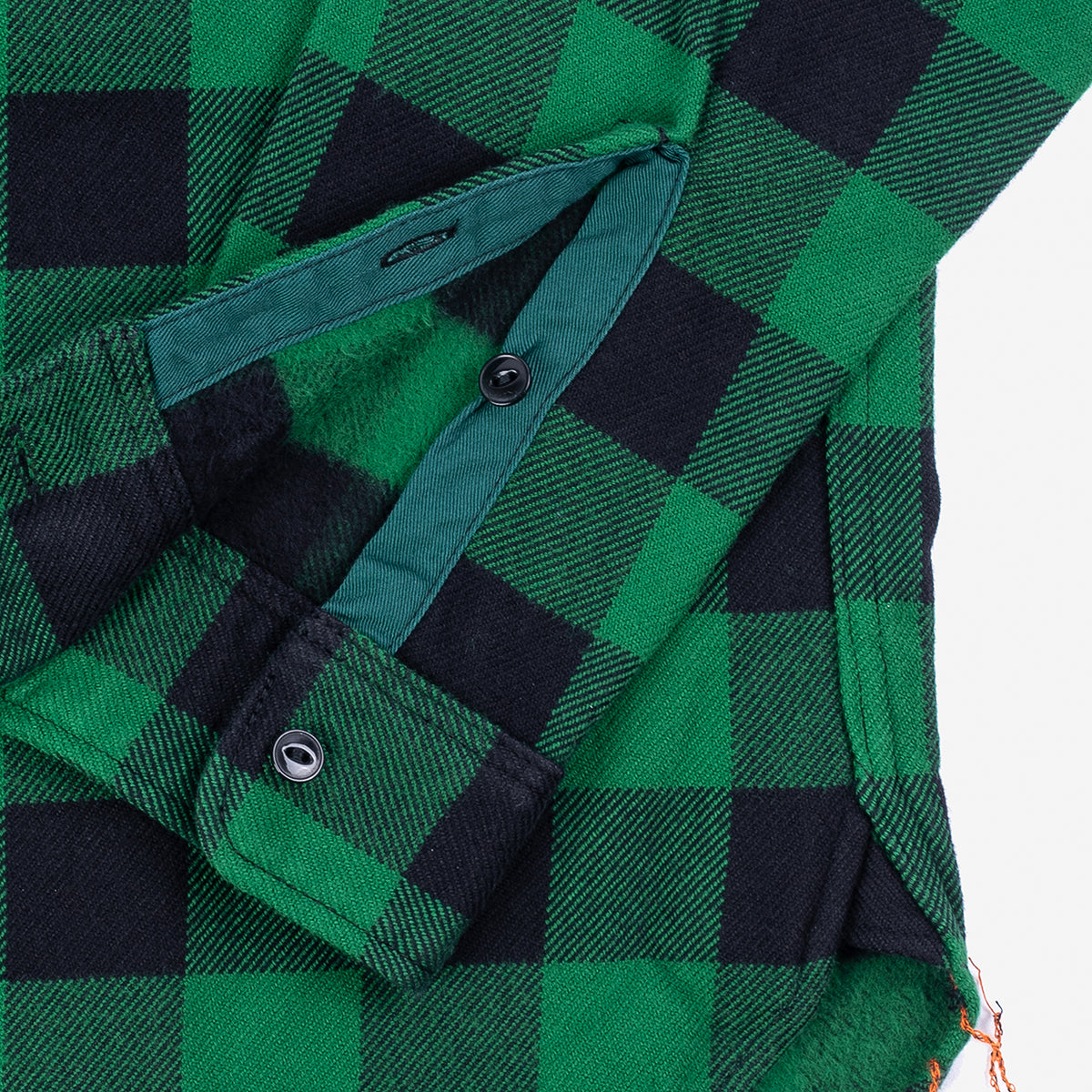 IHSH-468-GRN - FW-26 - Ultra Heavy Flannel Buffalo Check Work Shirt - Green