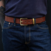 IHB-10-BRN - Heavy Duty "Tochigi" Leather Belt - Brown