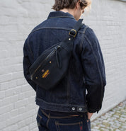 IHE-37-BLK - 21oz Denim Waist Bag - Superblack