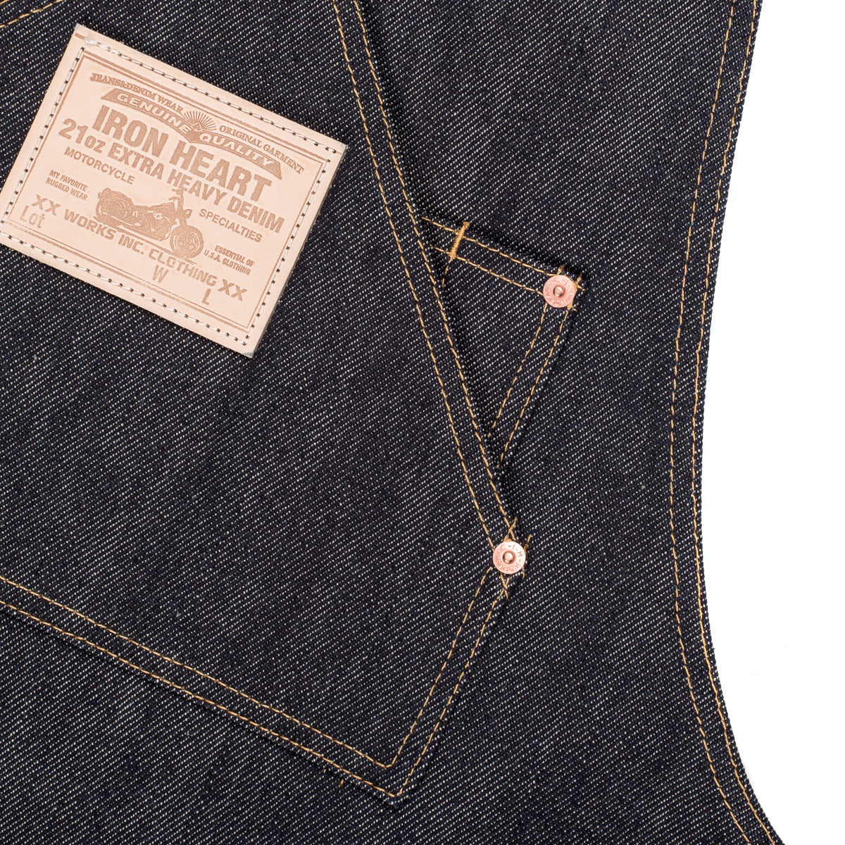 IHG-056-IND - 21oz Selvedge Denim Apron - Indigo