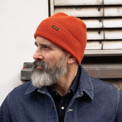 IHG-080-ORA - Wool Ribbed Beanie - Orange