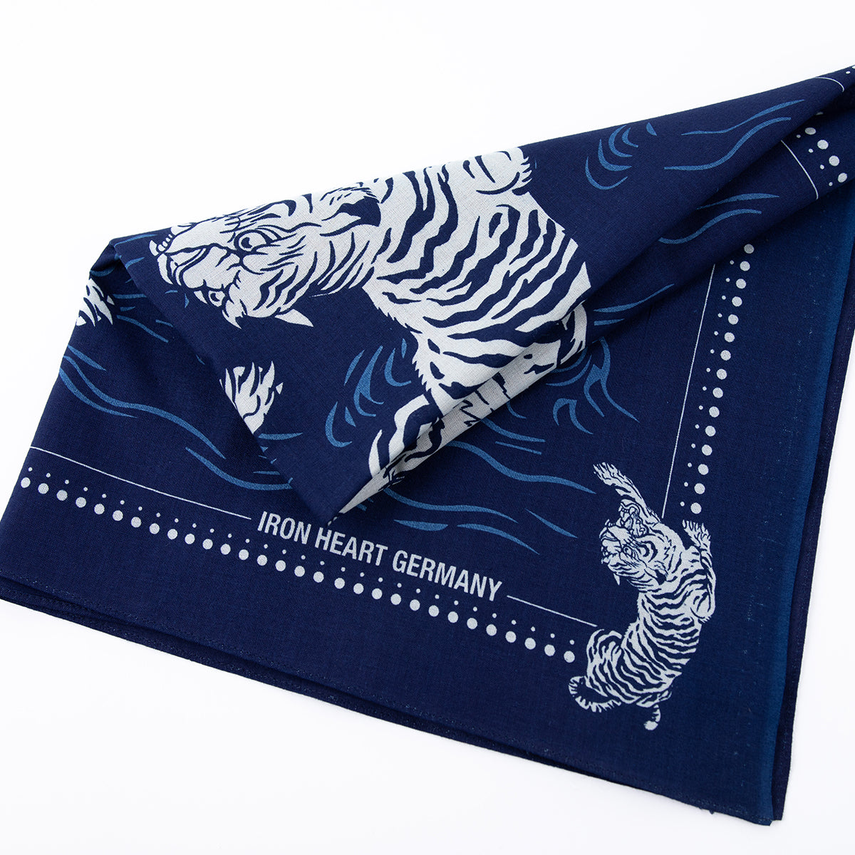 IHG-TIGER-IND - Iron Heart Germany “TIGER” Print Bandana - Indigo