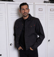 IHJ-147-BLK - 9oz Canvas Type III Jacket - Black