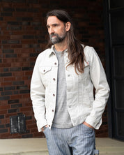 IHJ-162-GRY  - SS26 - 11oz Piqué Modified Type III Jacket - Light Grey