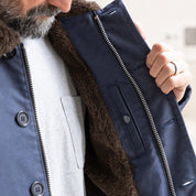 IHM-37-NAV - FW26 - Oiled Whipcord N1 Deck Jacket - Navy