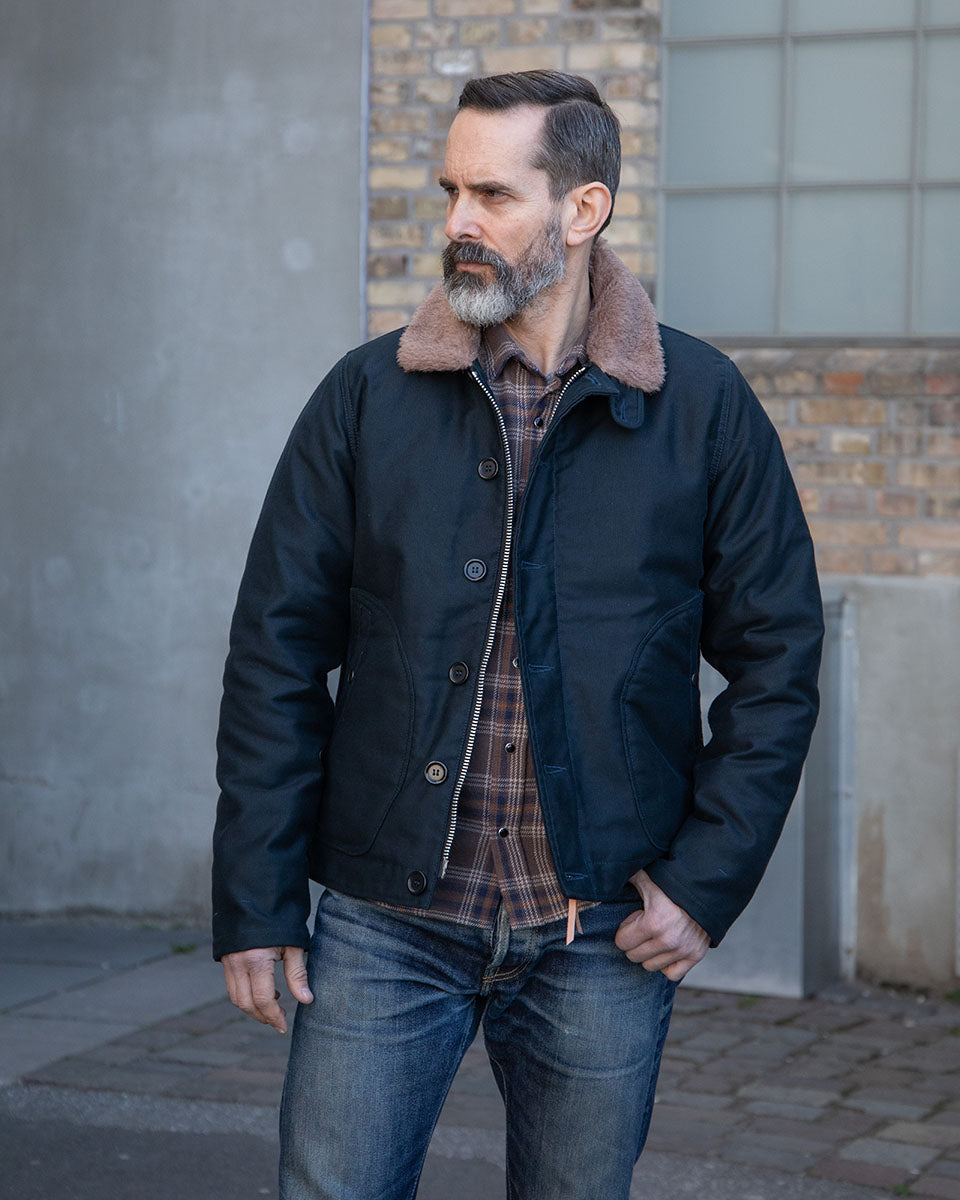 IHM-35-NAV - Whipcord N1 Deck Jacket - Navy – IRON HEART GERMANY