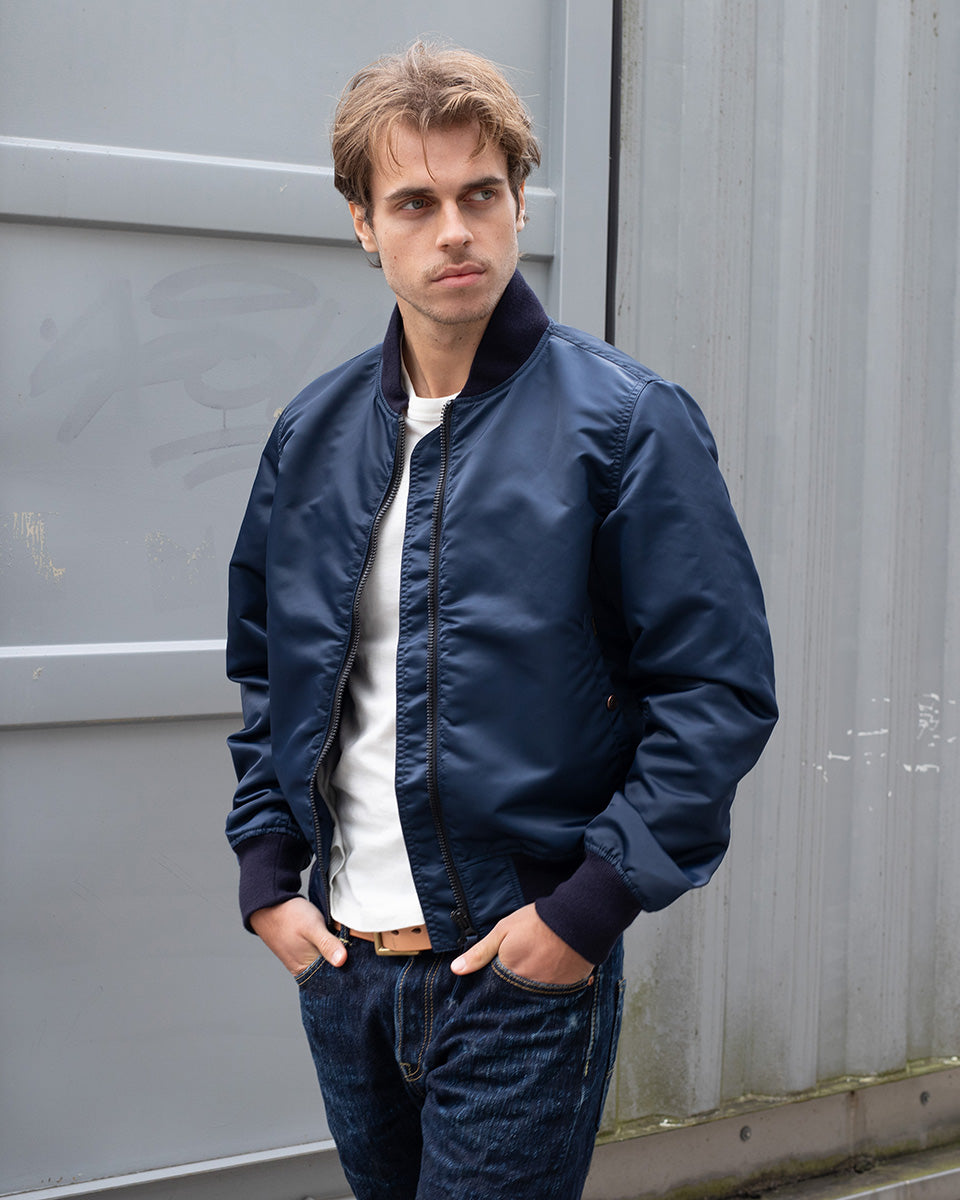 IHM-50-NAV - 4.8oz Nylon Type L-2B Jacket - Navy – IRON HEART GERMANY