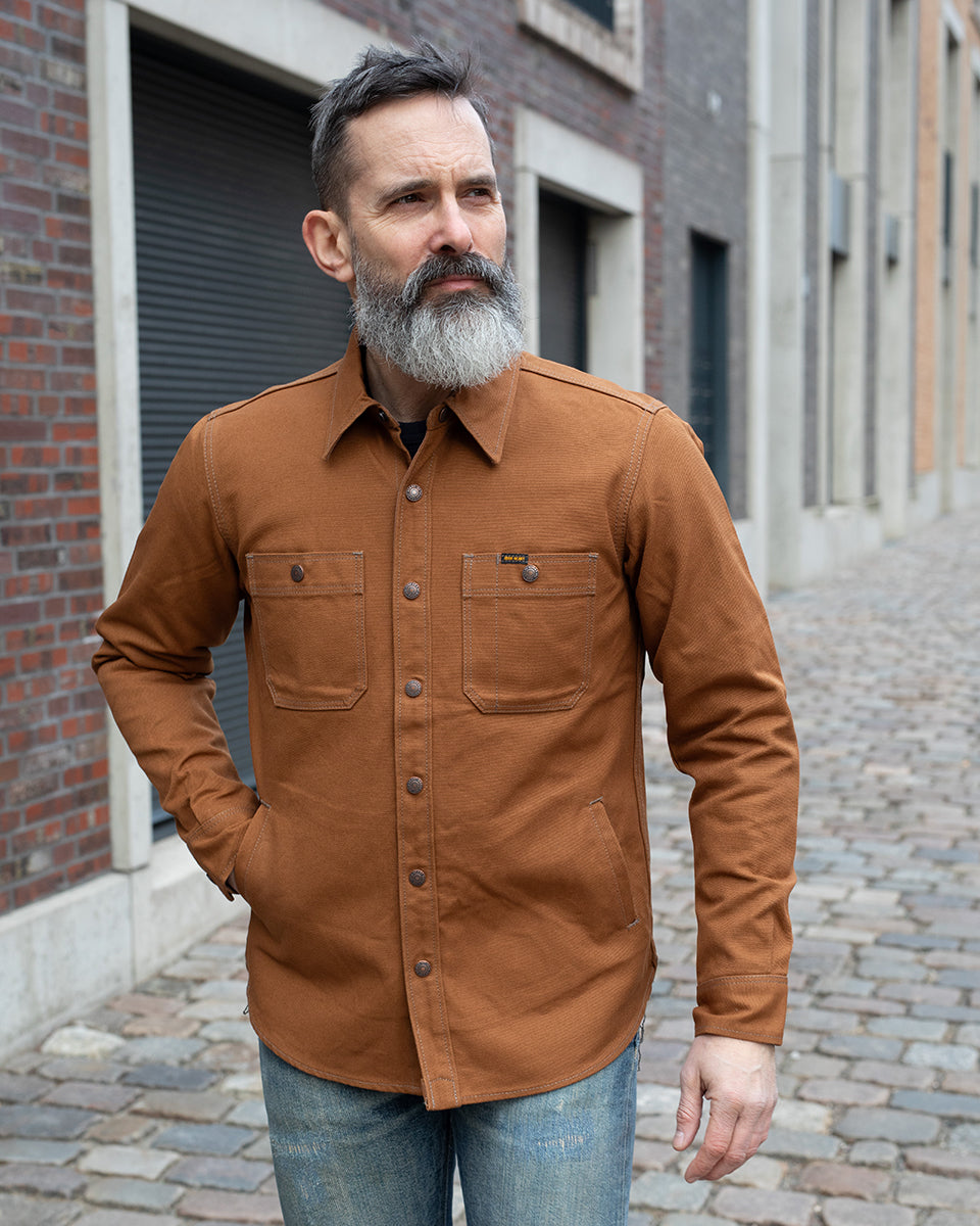 IHSH-189-BRN - 17oz Duck Work Shirt Style CPO - Brown – IRON HEART