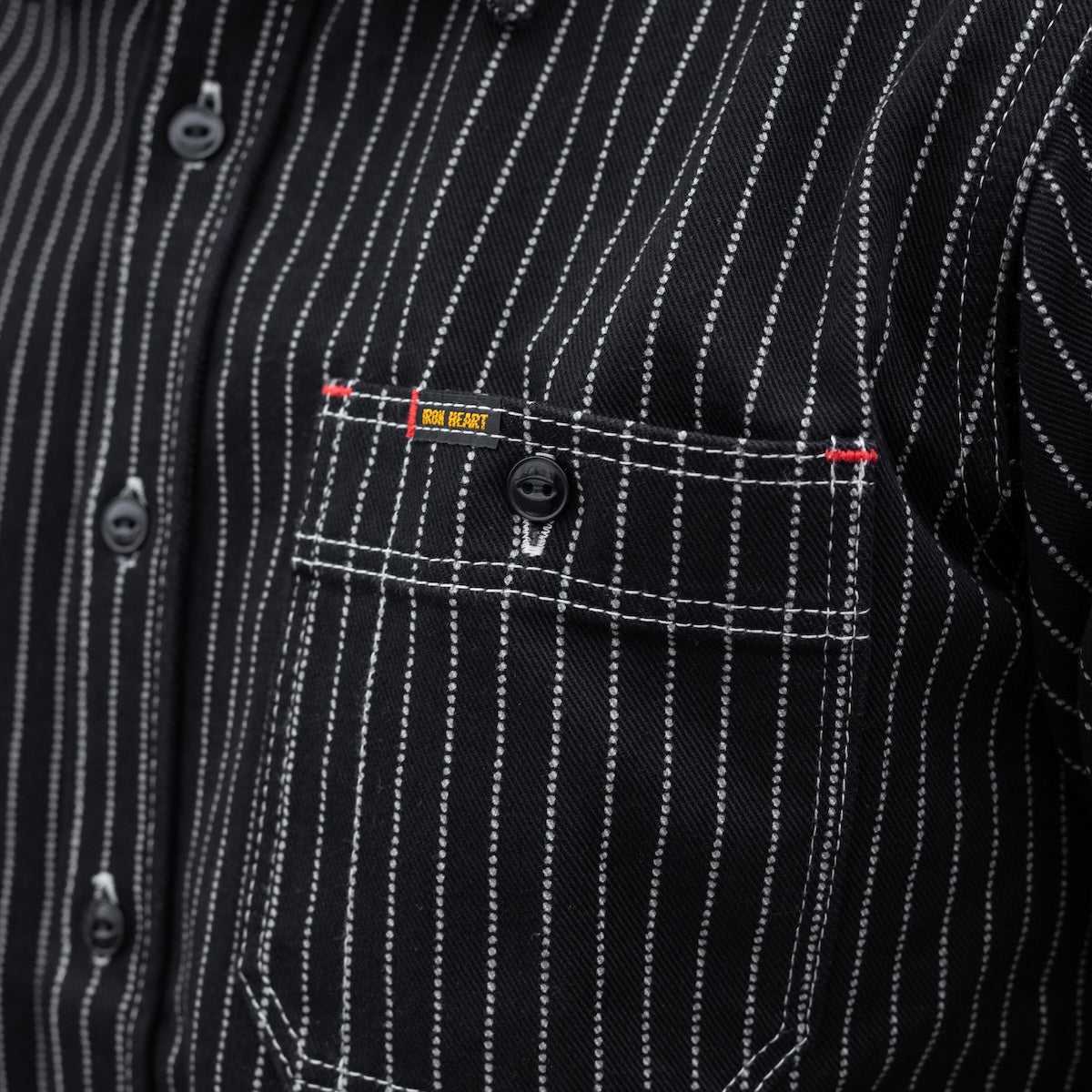 IHSH-266-BLK - 12oz Wabash Work Shirt - Black