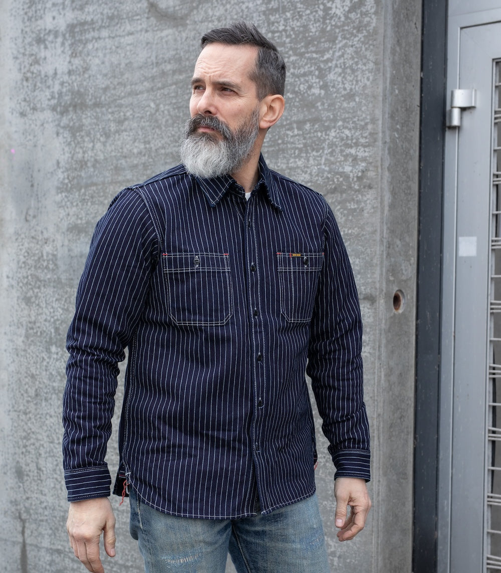IHSH-266-IND - 12oz Wabash Work Shirt - Indigo