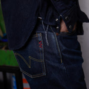 IHSH-33-T - 12oz Selvedge Denim Western Shirt With Tonal Stitching - Indigo