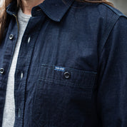 IHSH-443-IND - SS26 - 7oz Cotton Linen Chambray Work Shirt - Indigo