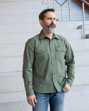 IHSH-449-GRN - FW26 - 8oz Military Work Shirt - Green