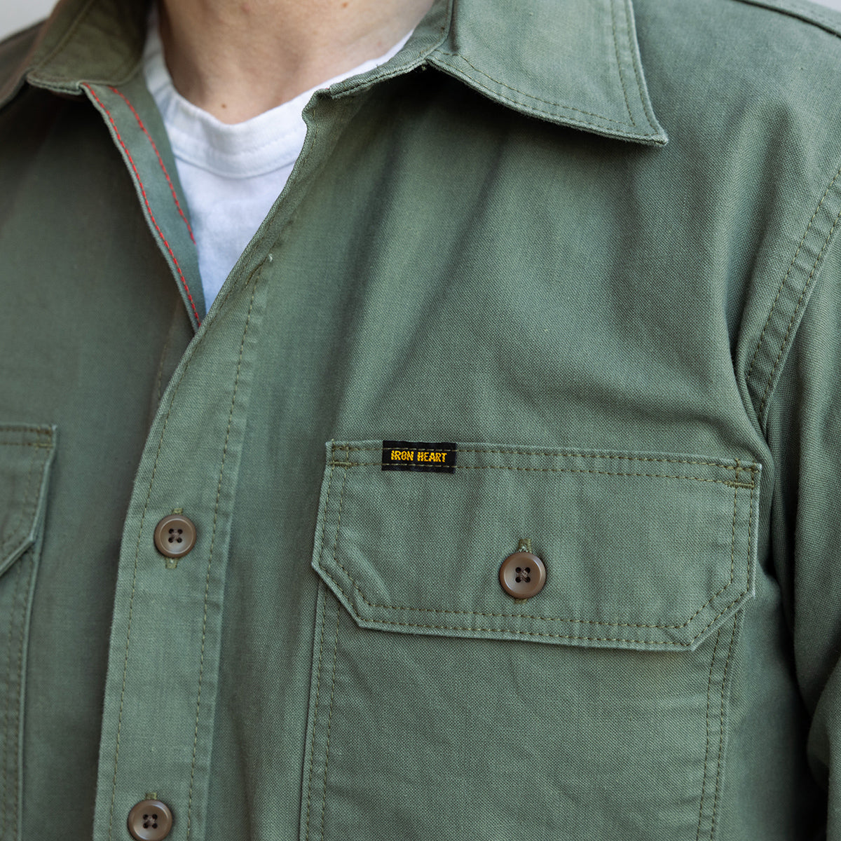 IHSH-449-GRN - FW26 - 8oz Military Work Shirt - Green