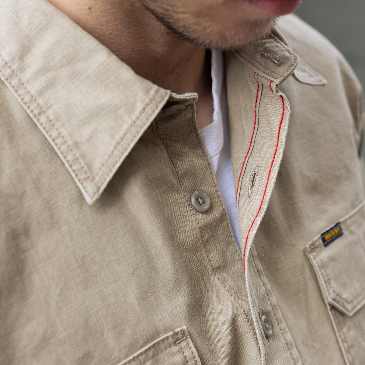 IHSH-449-KHA - FW26 - 8oz Military Work Shirt - Khaki