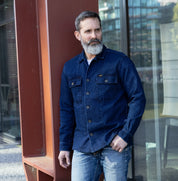 IHSH-453-IND - FW26 - 12.5oz Indigo Kersey Military Shirt - Indigo