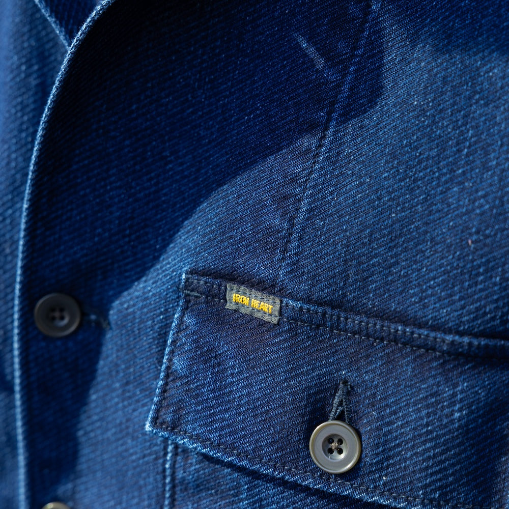 IHSH-453-IND - FW26 - 12.5oz Indigo Kersey Military Shirt - Indigo