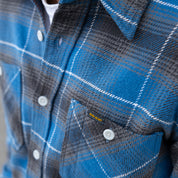 IHSH-458-BLU - FW26 - Heavy Flannel Check Work Shirt - Blue