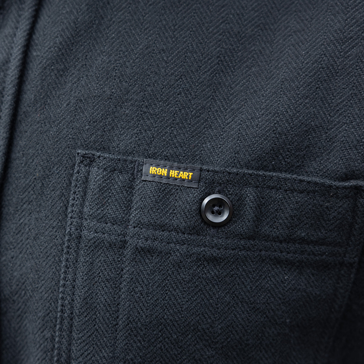 IHSH-460-BLK - FW26 - Ultra Heavy Flannel Herringbone Work Shirt - Black