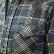IHSH-461-GRY - FW26 - Ultra Heavy Flannel Check Western Shirt - Grey