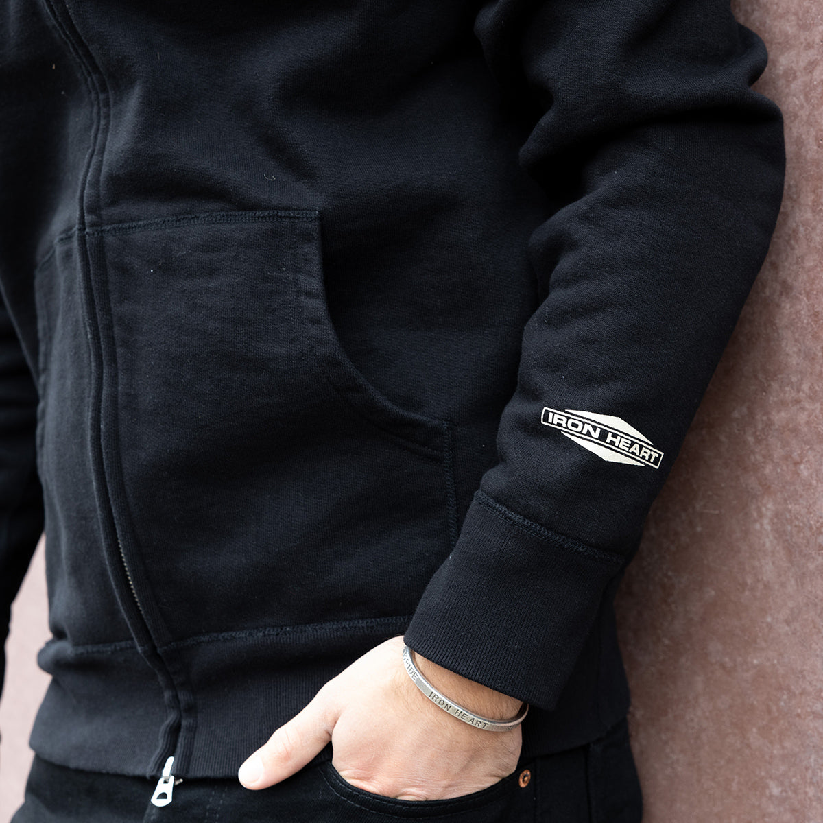 IHSW-82L-BLK - FW26 - 14oz Ultra Heavyweight Loopwheel Zip Up Hoodie - Black