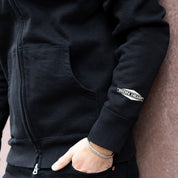 IHSW-82L-BLK - FW26 - 14oz Ultra Heavyweight Loopwheel Zip Up Hoodie - Black