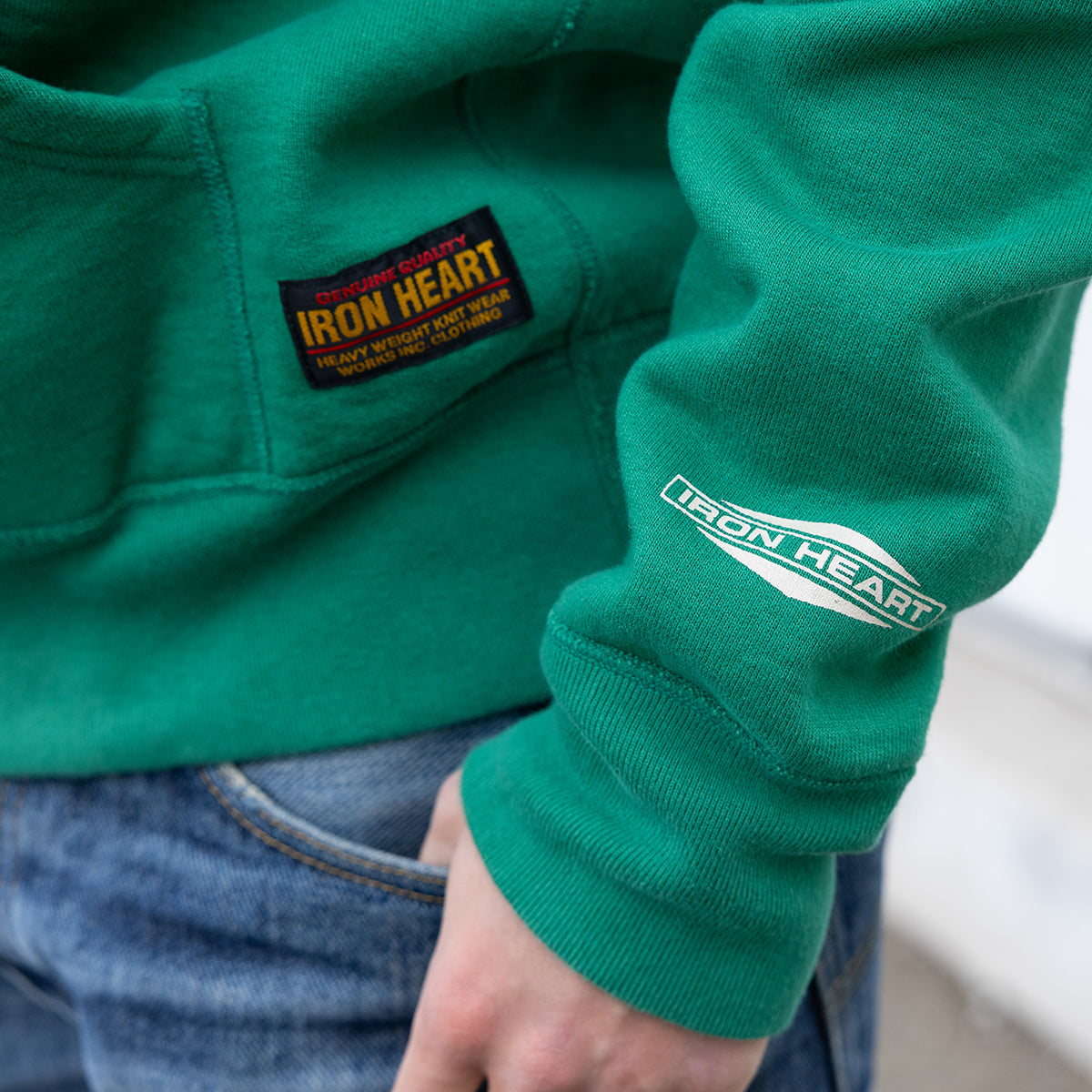IHSW-82L-GRN - FW26 - 14oz Ultra Heavyweight Loopwheel Zip Up Hoodie - Green