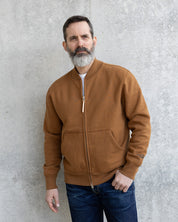 IHSW-85-BRN - FW-26 - 14oz Ultra Heavyweight Loopwheel Zip Up Award Sweater - Brown