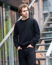 IHSW-86-BLK - FW26 - Heavyweight Thermal Crew Neck Sweater - Black