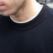 IHSW-86-BLK - FW26 - Heavyweight Thermal Crew Neck Sweater - Black