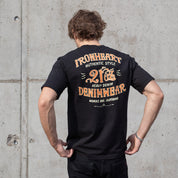 IHT-2603-BLK - 7.5oz Printed Loopwheel Crew Neck T-Shirt - Black