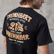 IHT-2603-BLK - 7.5oz Printed Loopwheel Crew Neck T-Shirt - Black