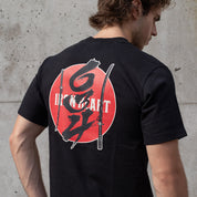 IHT-634-BLK - 7.5oz Printed Loopwheel Crew Neck T-Shirt - Black