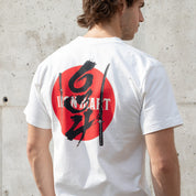 IHT-634-WHT - 7.5oz Printed Loopwheel Crew Neck T-Shirt - White