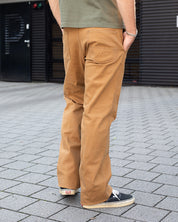 IH-748-BRN - 10oz Herringbone Wide Pants - Brown