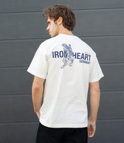 IHT-IHG-7-WHT - Iron Heart Germany 7.5oz Loopwheel Crew Neck T-Shirt - White