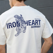 IHT-IHG-7-WHT/2 - Iron Heart Germany 7.5oz Loopwheel Crew Neck T-Shirt - White
