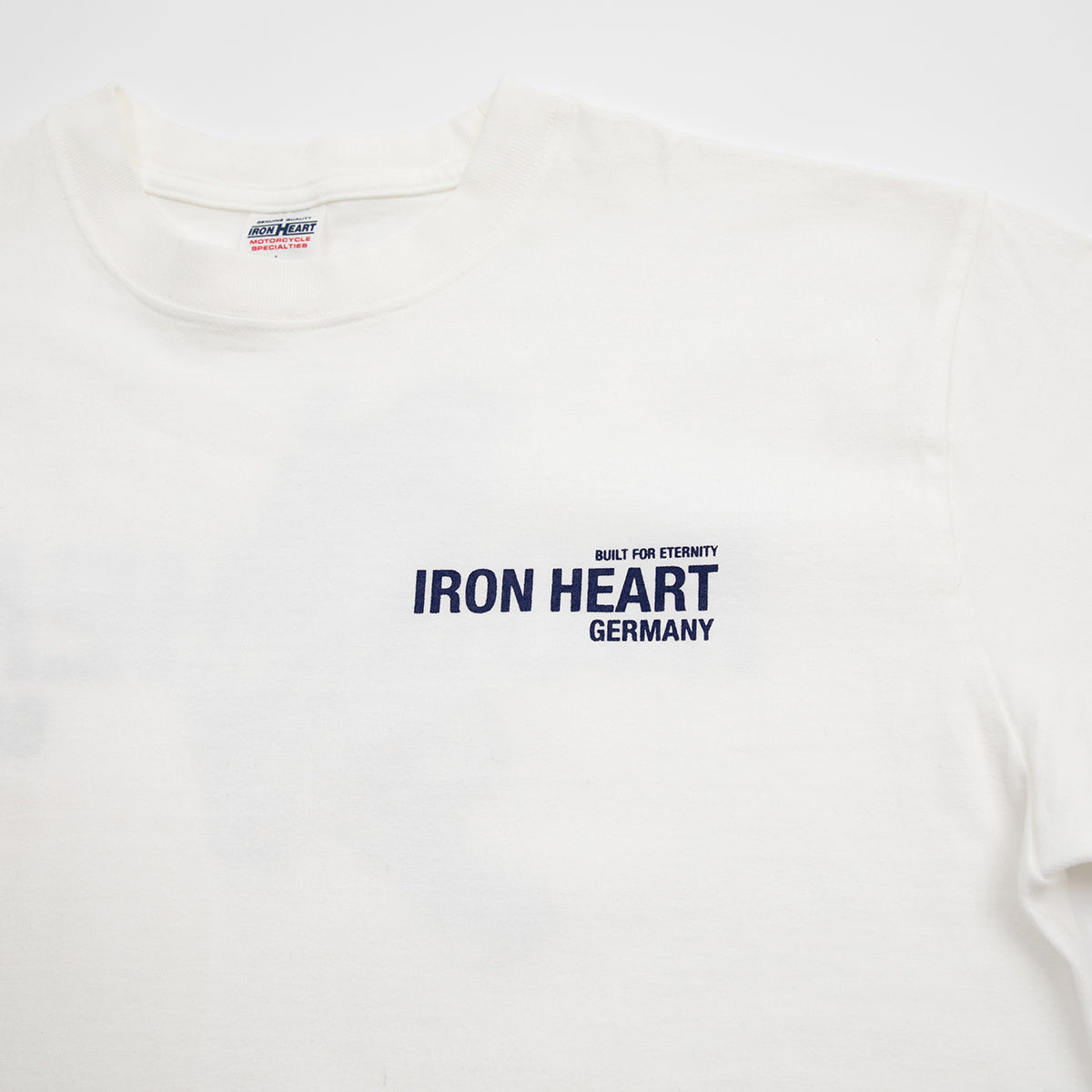 IHT-IHG-7-WHT/2 - Iron Heart Germany 7.5oz Loopwheel Crew Neck T-Shirt - White