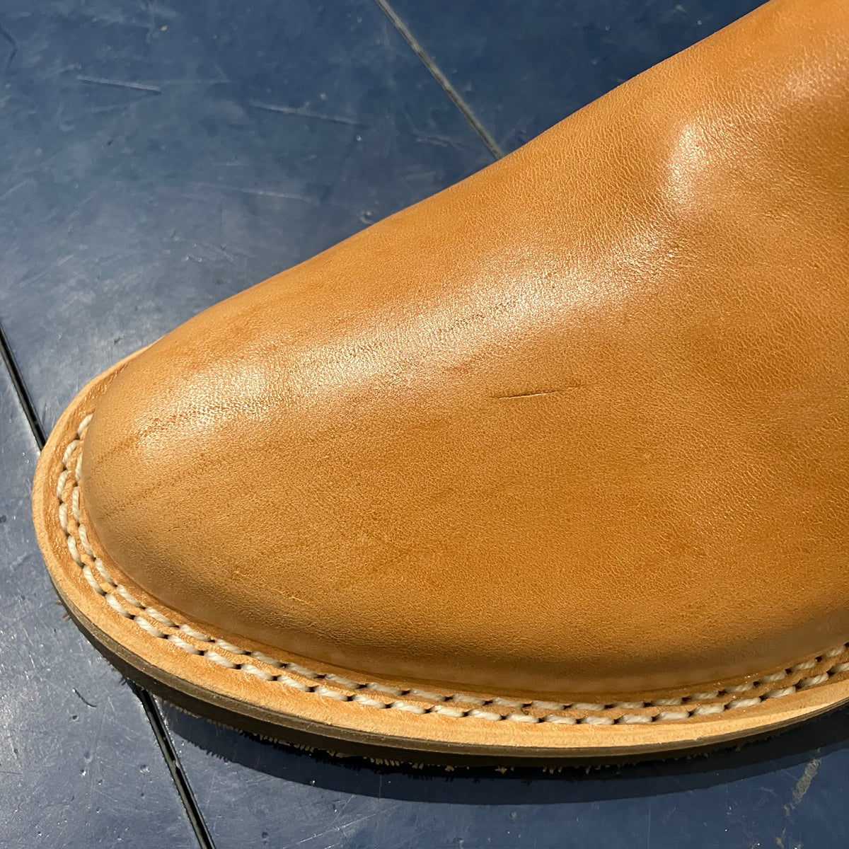 WE-SP0991WBR-9 - Wesco Custom Morrison Horsehide Size 9 - Natural