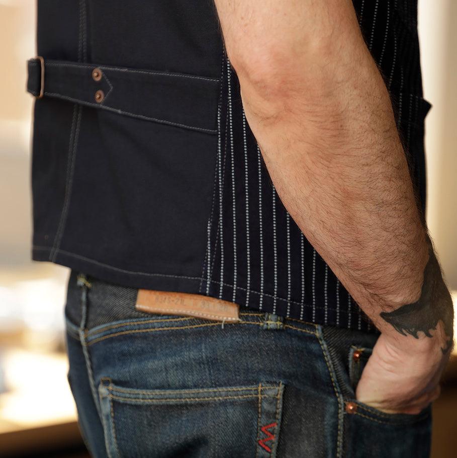 IHV-02-IND - 12oz Wabash/Duck Work Vest- Indigo/Navy – IRON HEART