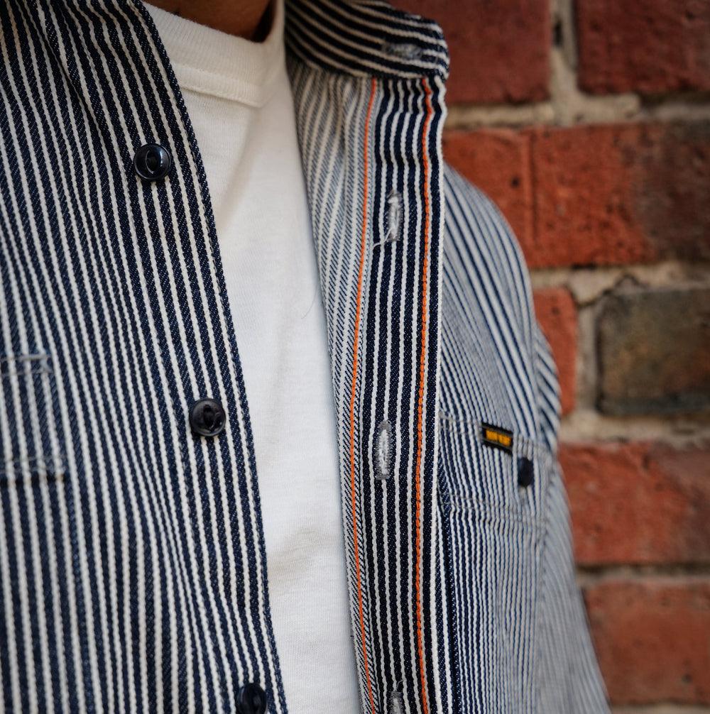 IHSH-274-IND - 12oz Hickory Stripe Work Shirt - Indigo – IRON